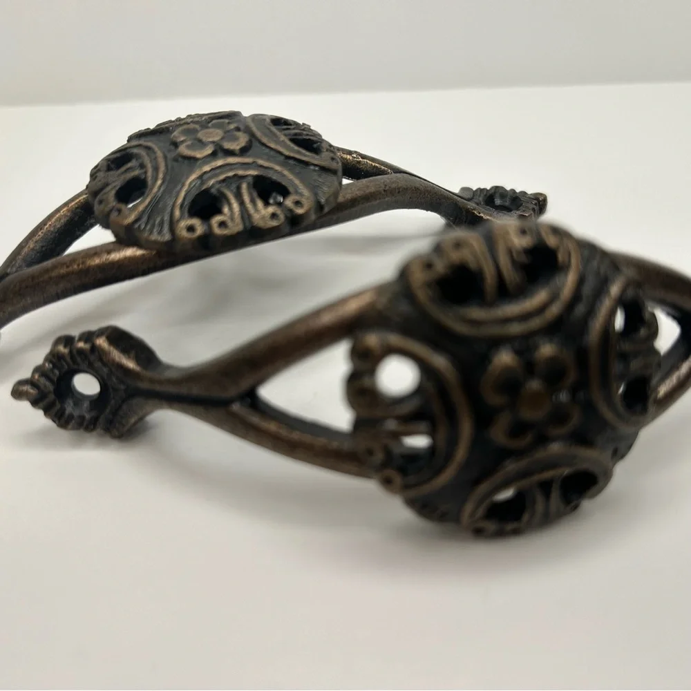 Hobby Lobby Bronze style floral door pull knobs set 6